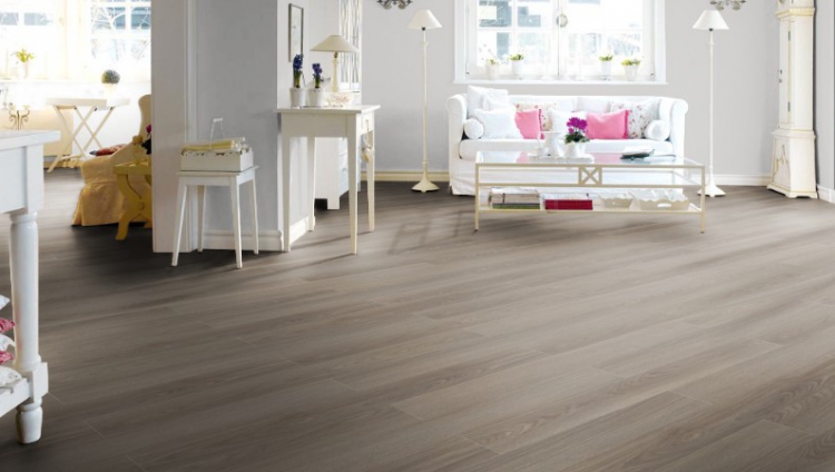 Ламинат Haro Tritty 100 Loft 4V дуб античный серый 535368 фото в интерьере